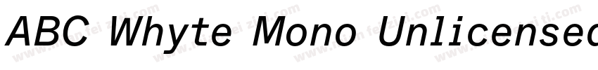 ABC Whyte Mono Unlicensed Trial Reg字体转换